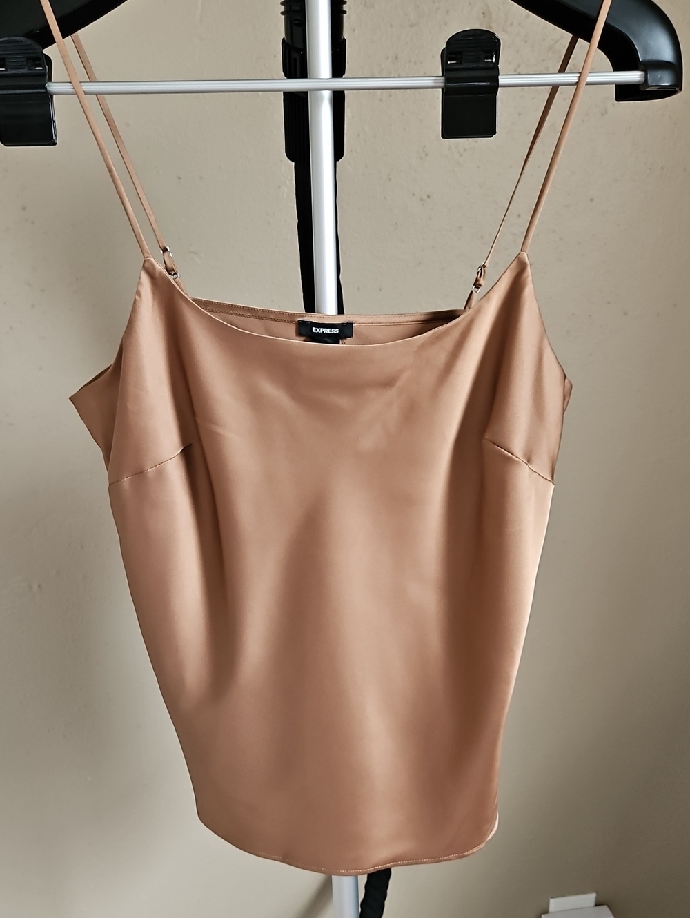 Express Satin Cami in Bronze Tan